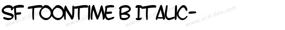 SF Toontime B Italic字体转换